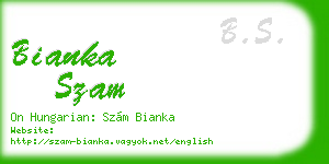 bianka szam business card