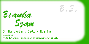 bianka szam business card